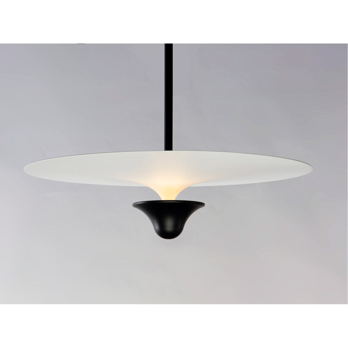 Radar LED 16.5 inch White and Black Single Pendant Ceiling Light