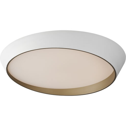 Slant LED 31.5 inch White with Gold Flush Mount Ceiling Light