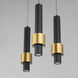 Reveal LED 11 inch Black and Gold Multi-Light Pendant Ceiling Light in Black/Gold