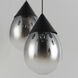 Dewdrop LED 15 inch Black Multi-Light Pendant Ceiling Light