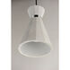 Sash LED 7.75 inch White and Polished Chrome Single Pendant Ceiling Light
