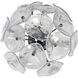 Fiori 3 Light 14 inch Polished Chrome Wall Sconce Wall Light in Clear Murano