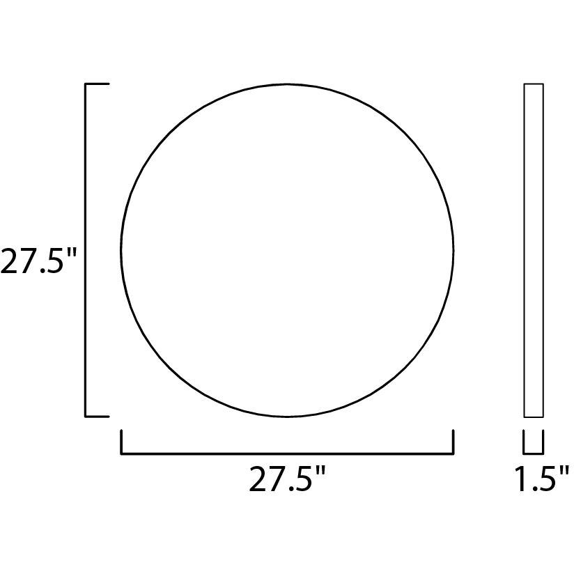 Mirror 27.5 X 27.5 inch Anodized Bronze LED Wall Mirror