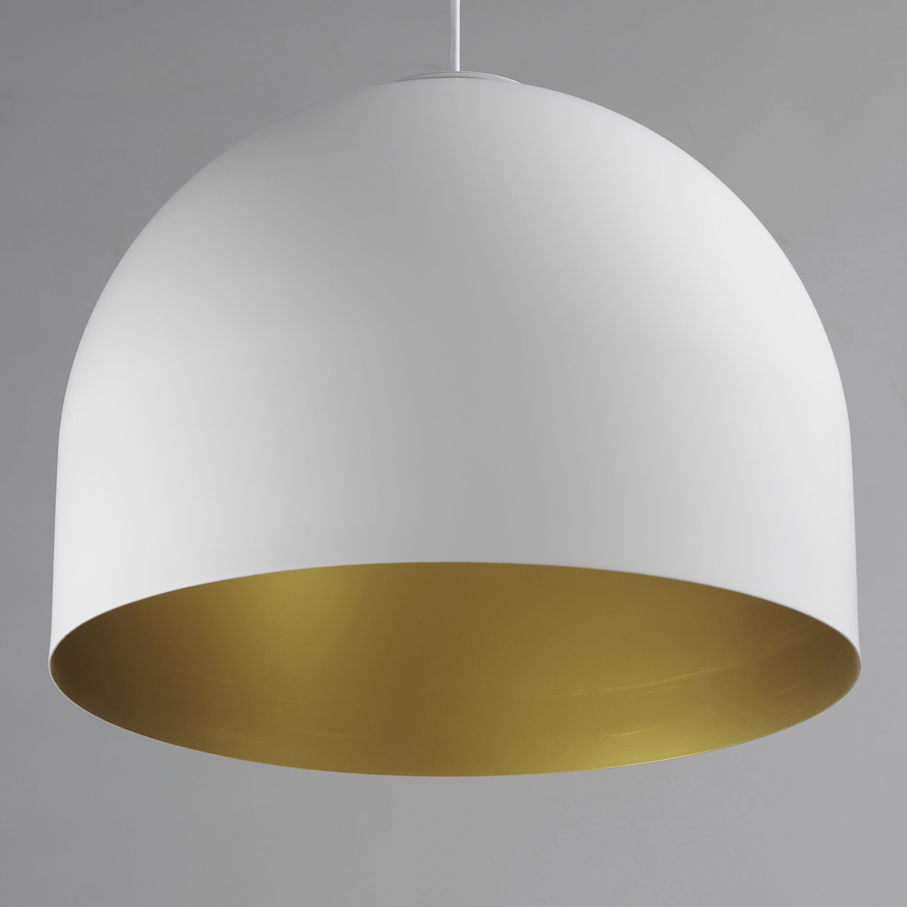 Foster LED 19.75 inch White with Gold Single Pendant Ceiling Light in White/Gold