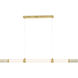 Travertine LED 53.75 inch Travertine and Gold Linear Pendant Ceiling Light