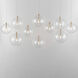 Nimbus LED 20.5 inch Black Multi-Light Pendant Ceiling Light in White Cirrus