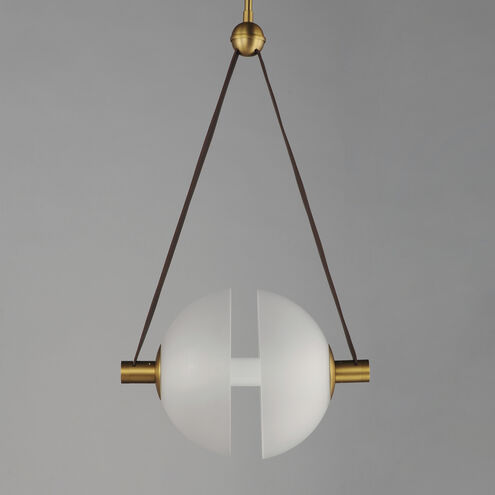 Dispatch LED 11.75 inch Natural Aged Brass Single Pendant Ceiling Light