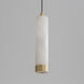 Aragon LED 2 inch White Alabaster and Gold Mini Pendant Ceiling Light