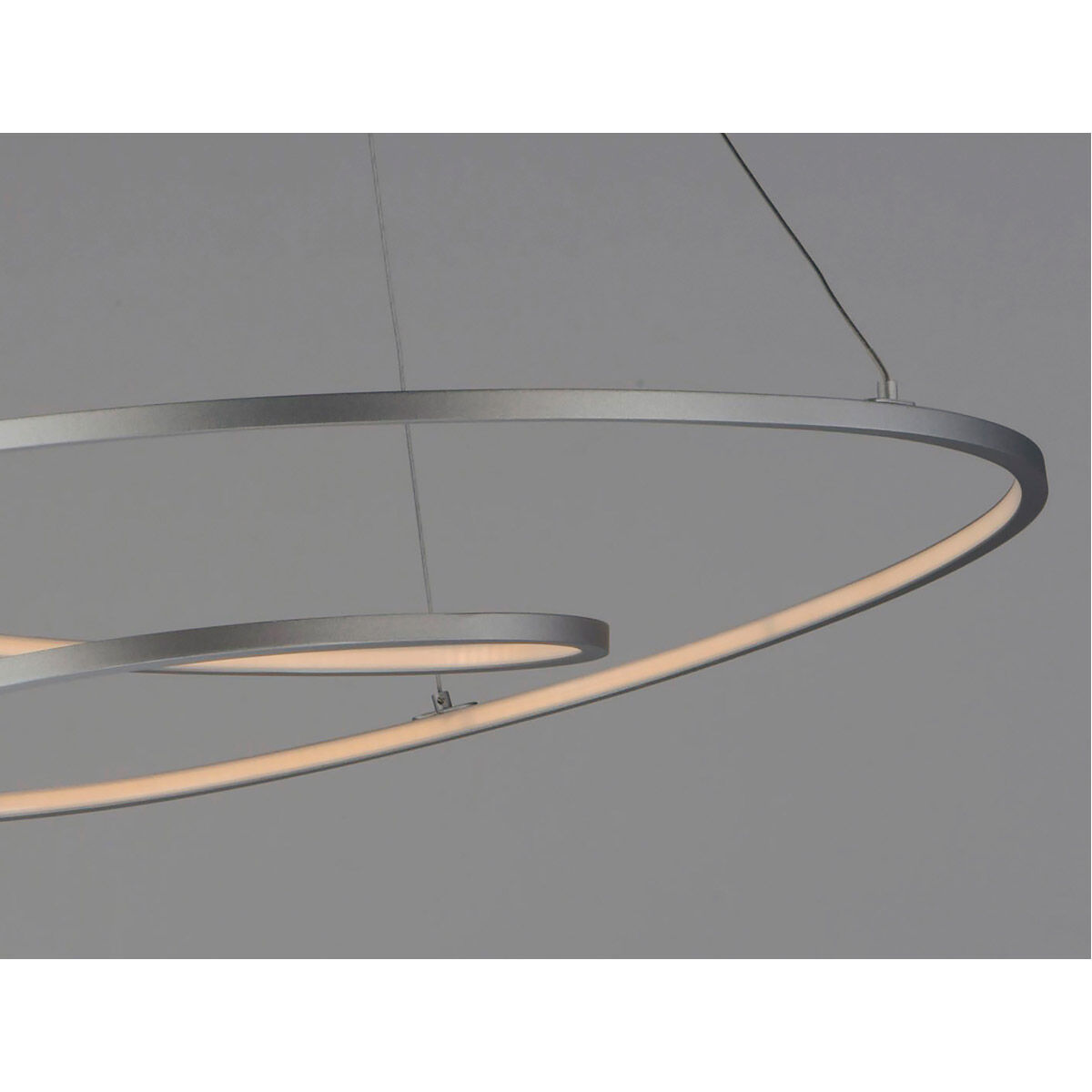 Cycle LED 31.5 inch Matte Silver Single Pendant Ceiling Light