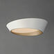 Slant LED 19.75 inch White with Gold Flush Mount Ceiling Light