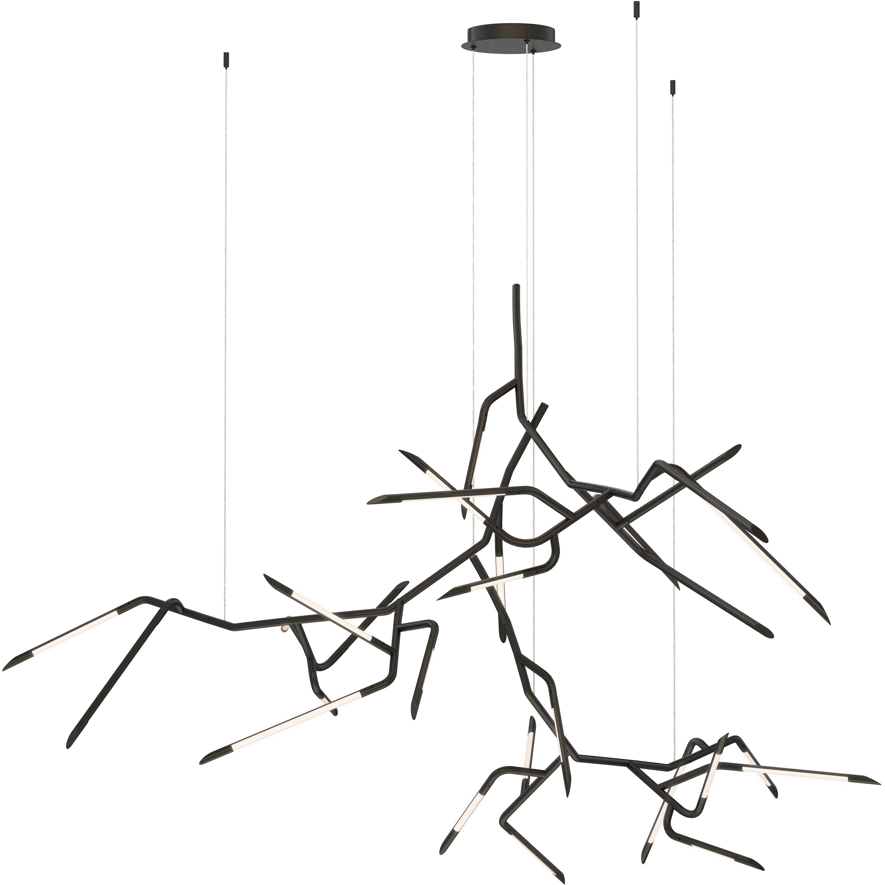 Scion LED 80 inch Black Multi-Light Pendant Ceiling Light