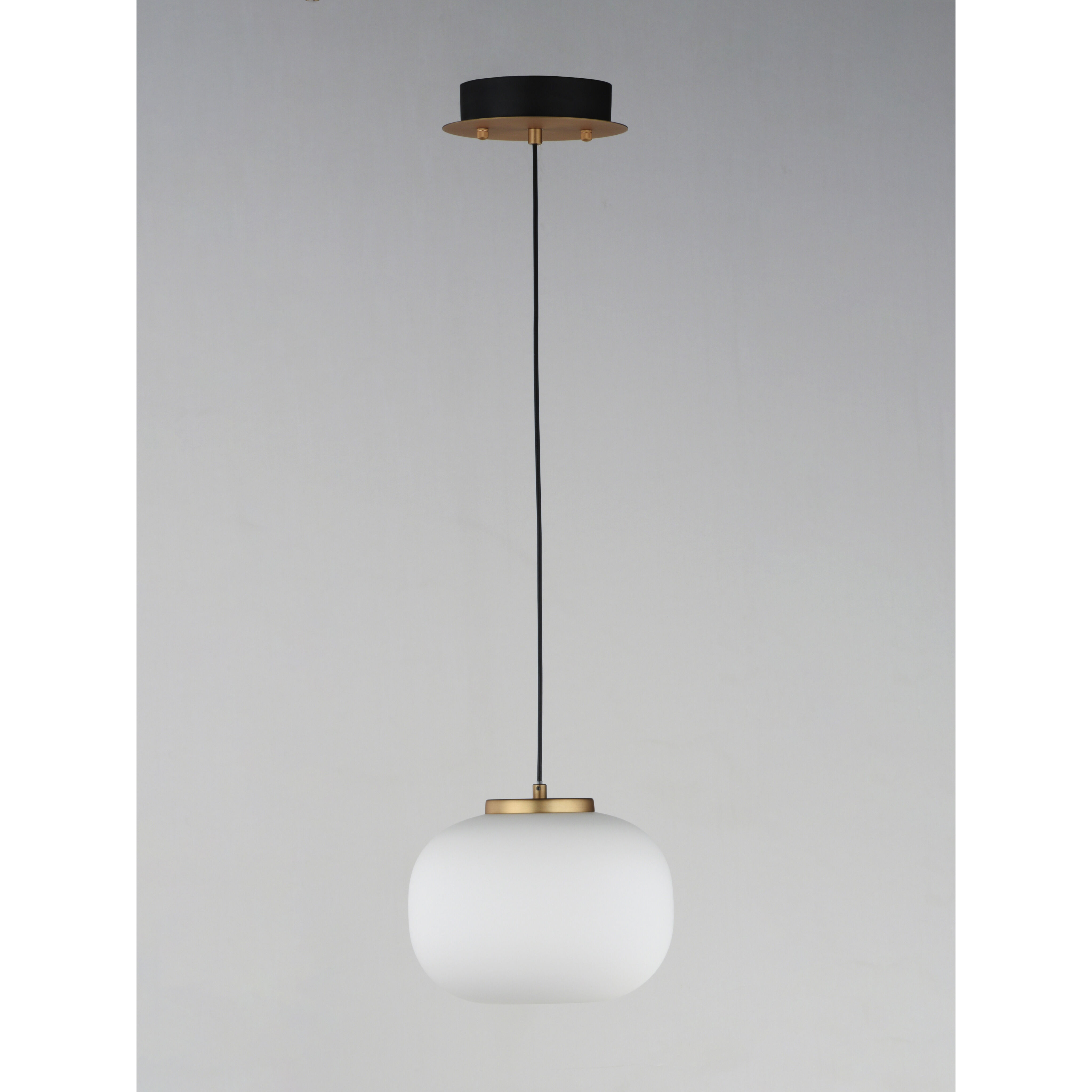 Soji LED 9 inch Black and Gold Single Pendant Ceiling Light