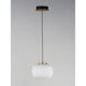 Soji LED 9 inch Black and Gold Single Pendant Ceiling Light