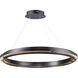 Echo LED 39.5 inch Brushed Gunmetal Suspension Pendant Ceiling Light
