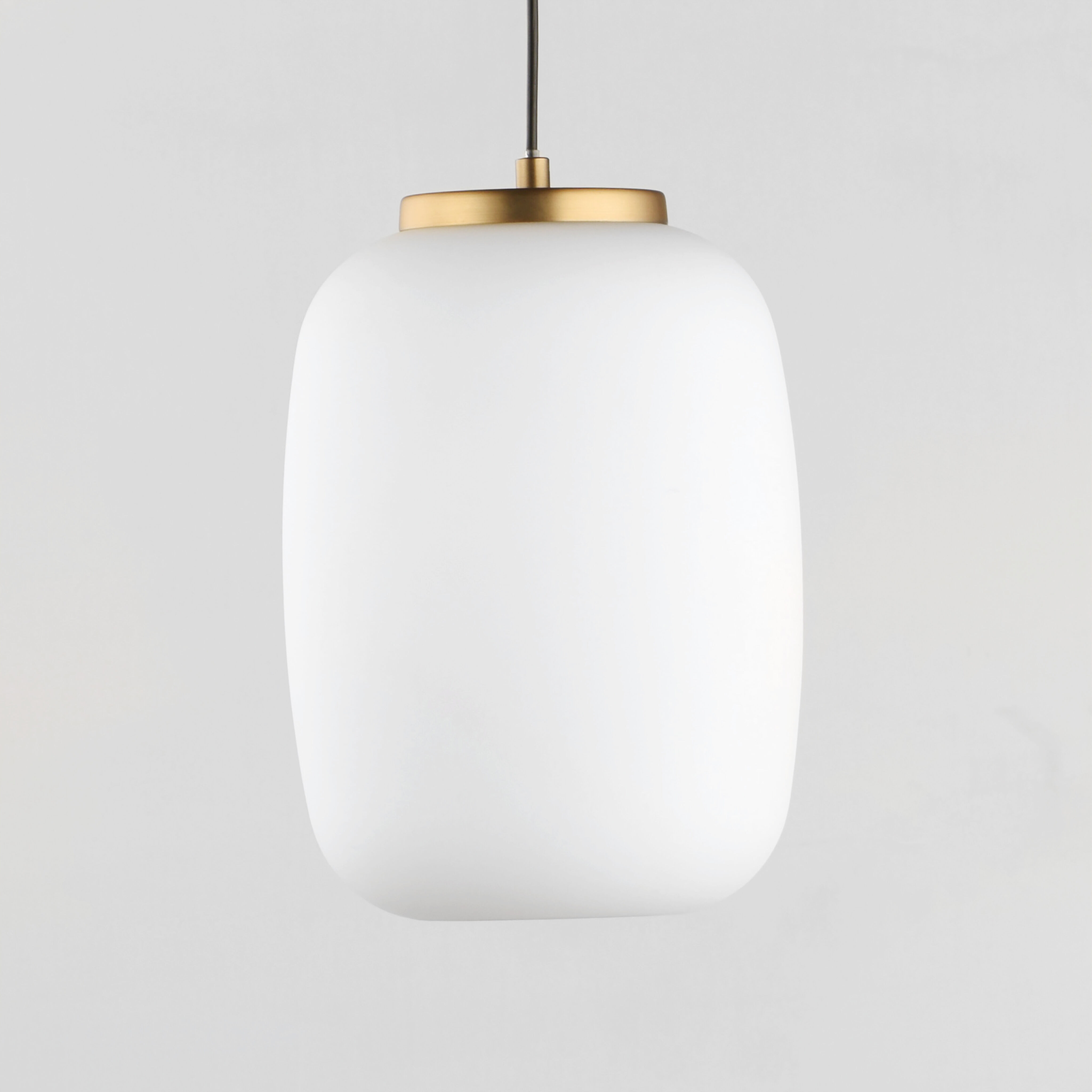 Soji LED 7 inch Black and Gold Single Pendant Ceiling Light