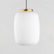 Soji LED 7 inch Black and Gold Single Pendant Ceiling Light