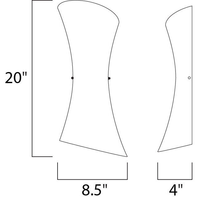 Conico 2 Light 8.5 inch Satin Nickel ADA Wall Sconce Wall Light