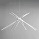 Alumilux Aster LED 44.5 inch Satin Aluminum Multi-Light Pendant Ceiling Light