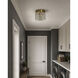 Elysian LED 5.5 inch Natural Aged Brass Flush Mount Ceiling Light