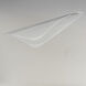 Manta Linear Pendant Ceiling Light in Polished Chrome, Clear Ribbed