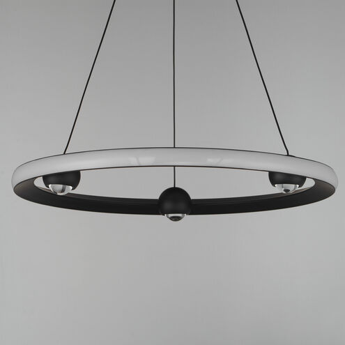 Nodes LED 24 inch Black Ring Pendant Ceiling Light