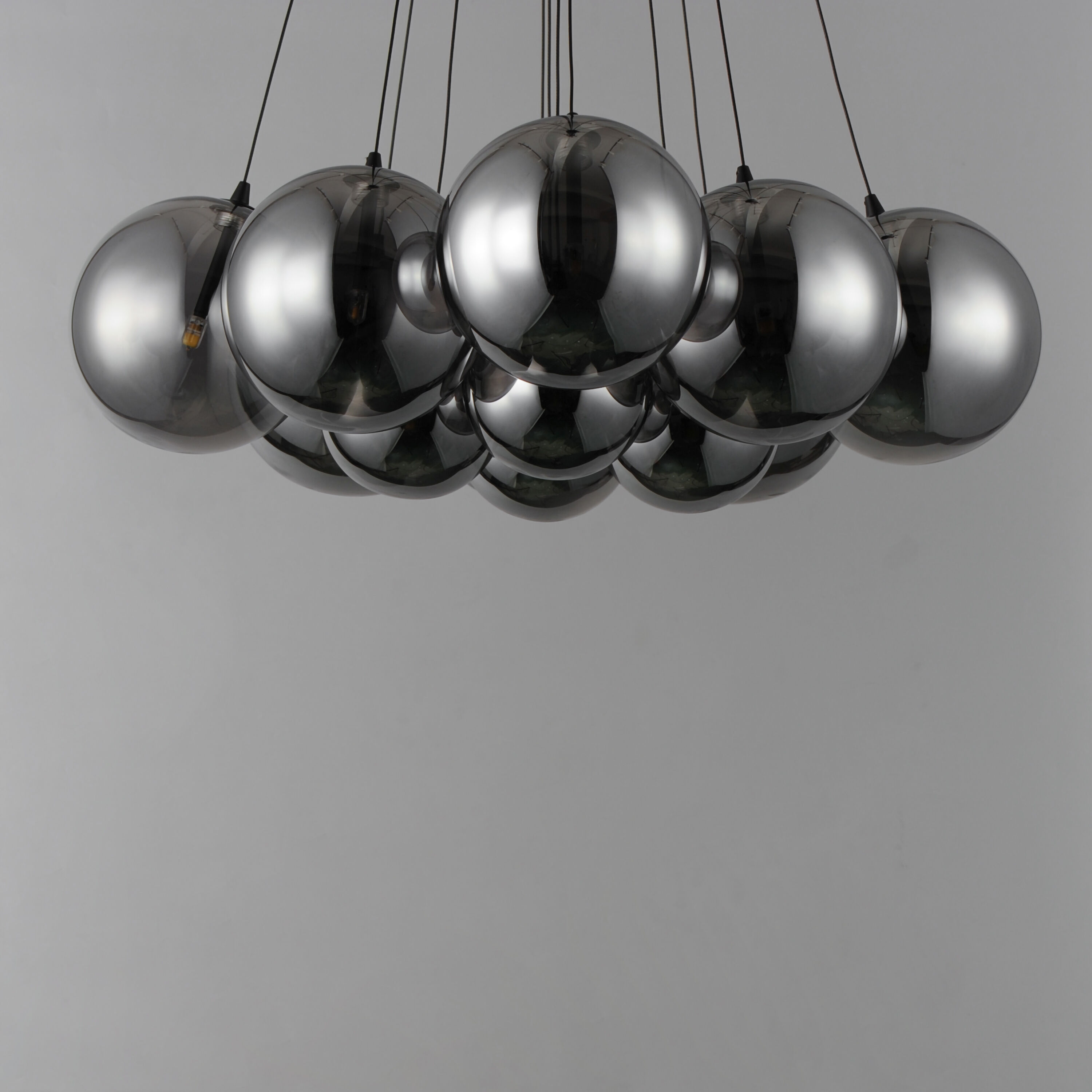 ET2 E25089-142BK Burst LED 27 inch Black Multi-Light Pendant