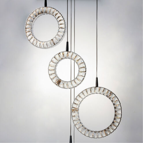 Charm LED 23.75 inch Polished Chrome Multi-Light Pendant Ceiling Light