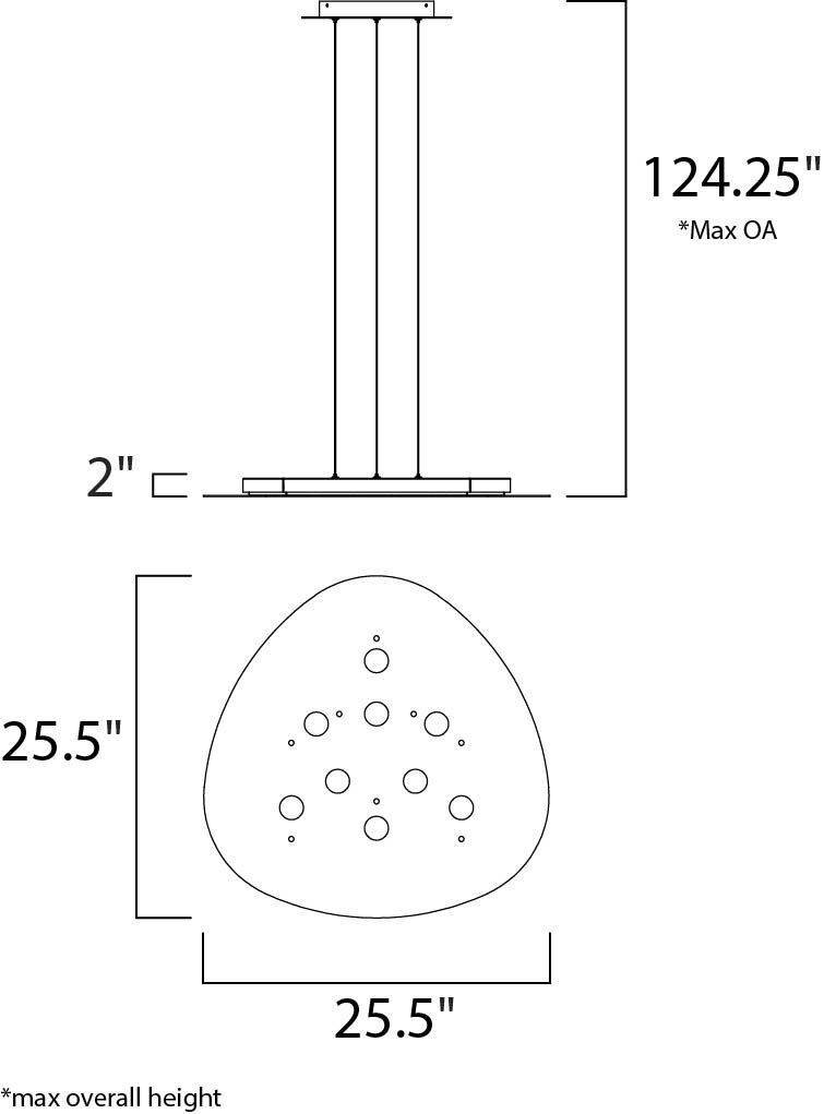 Palette LED 25.5 inch Silver Foil Pendant Ceiling Light
