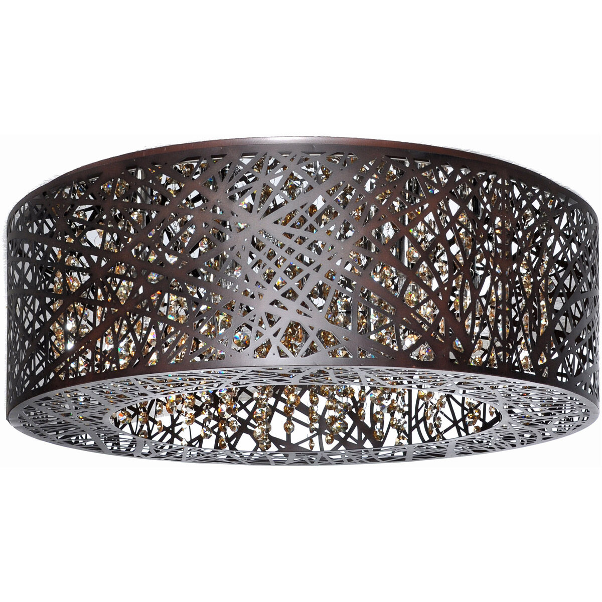 Inca 9 Light 23.5 inch Bronze Flush Mount Ceiling Light