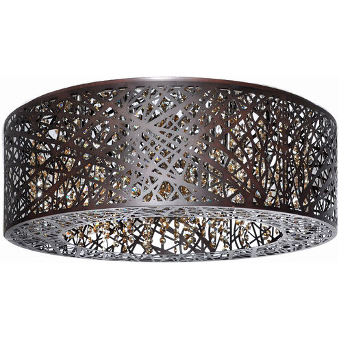 Inca 9 Light 23.5 inch Bronze Flush Mount Ceiling Light