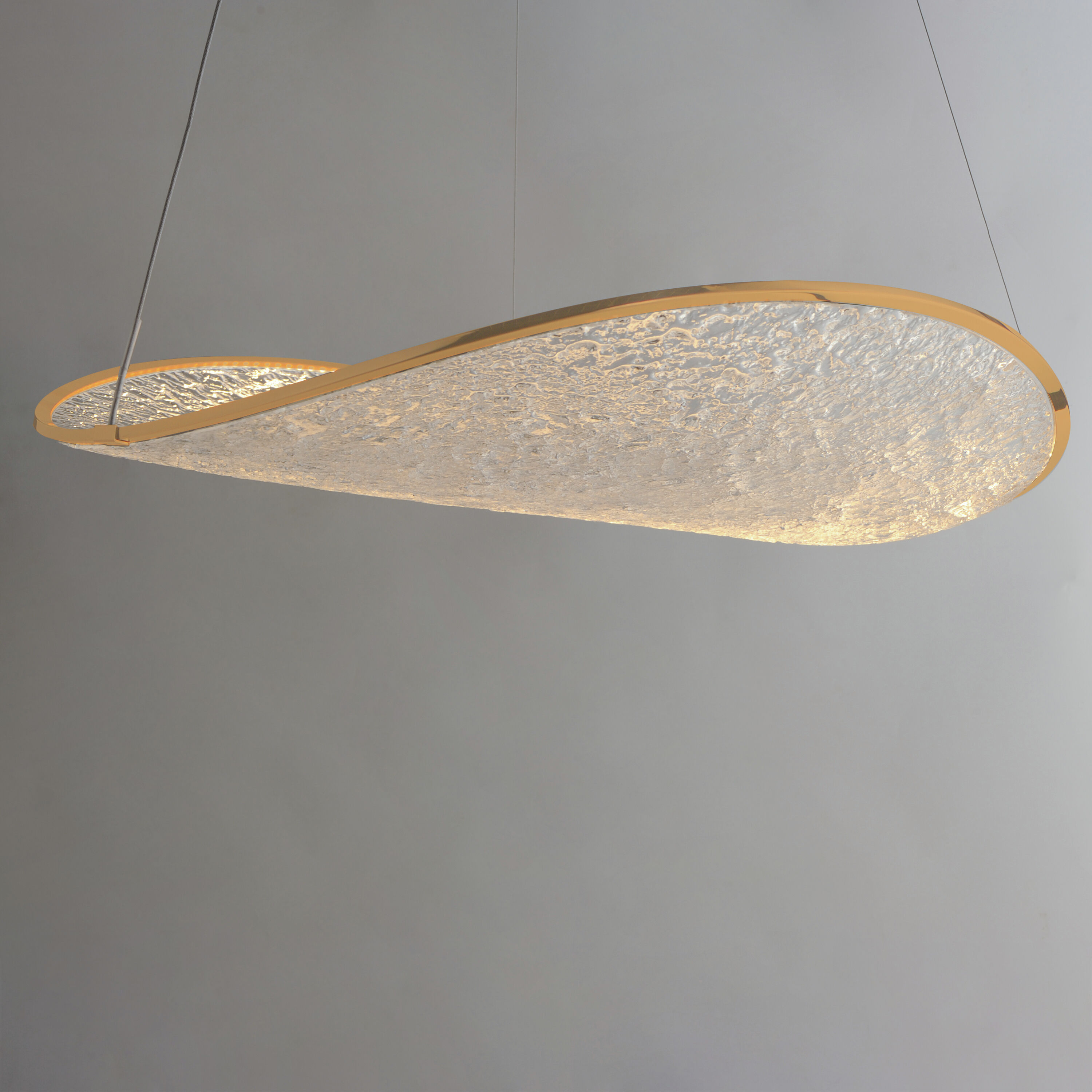 Moonscapes LED 22.5 inch Brushed Champagne Single Pendant Ceiling Light