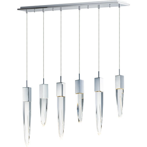 Quartz LED 39.25 inch Polished Chrome Linear Pendant Ceiling Light