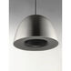 Fungo LED 15.75 inch Satin Nickel and Black Single Pendant Ceiling Light in Black and Satin Nickel
