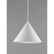 Abyss LED 15.75 inch Matte White Single Pendant Ceiling Light