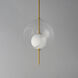 Martini LED 11.75 inch Natural Aged Brass Single Pendant Ceiling Light