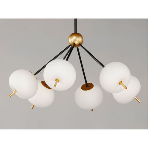 Quest LED 26.5 inch Black and Gold Pendant System Ceiling Light