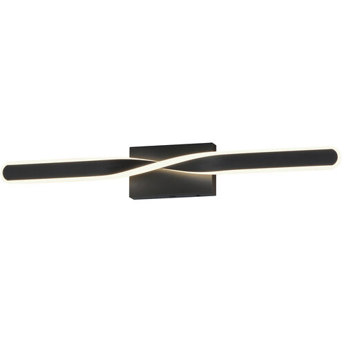 Pirouette LED 32 inch Black Bath Vanity Wall Light