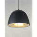 Fungo LED 23.5 inch Black and Satin Brass Single Pendant Ceiling Light in Black/Satin Brass