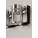 Accord LED 18 inch Black and Brushed Aluminum Bath Vanity Wall Light