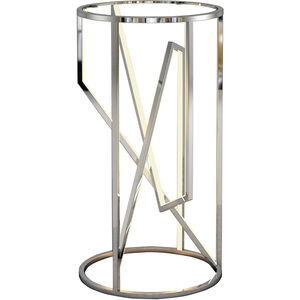 Trapezoid 29.5 X 15.75 inch Polished Chrome Accent Table