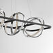 Gyro II LED 40.5 inch Black and Polished Chrome Linear Pendant Ceiling Light