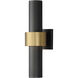 Reveal Outdoor LED 18 inch Black and Gold Outdoor Wall Mount