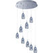 Bullet LED 19 inch Polished Chrome Multi-Light Pendant Ceiling Light
