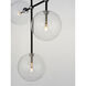 Global LED 6 inch Black and Satin Nickel Multi-Light Pendant Ceiling Light