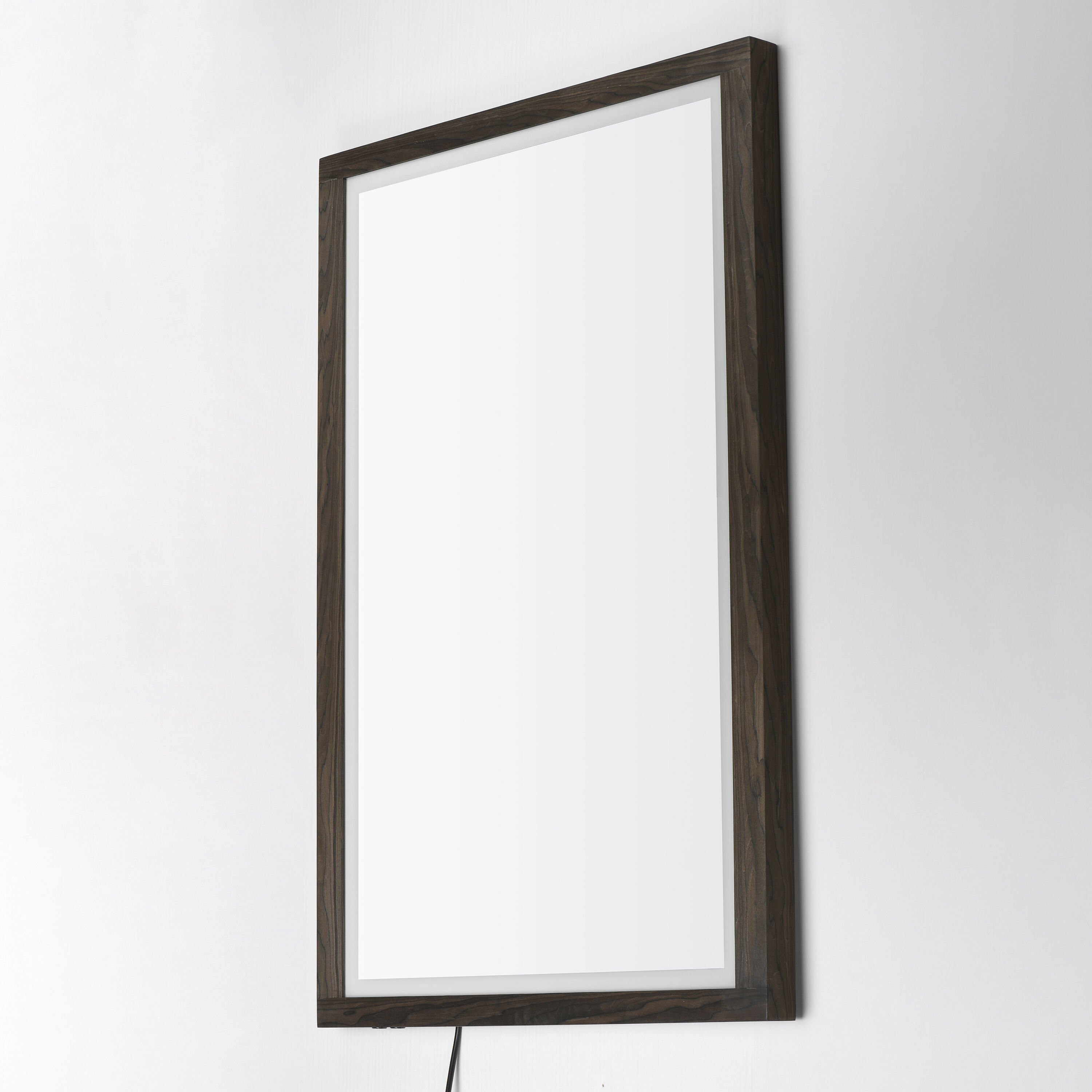 Sawyer 48 X 32 inch Walnut LED Wall Mirror