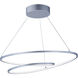 Cycle LED 24.5 inch Matte Silver Entry Foyer Pendant Ceiling Light