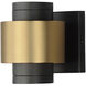 Reveal Outdoor LED 5.25 inch Black and Gold Outdoor Wall Mount