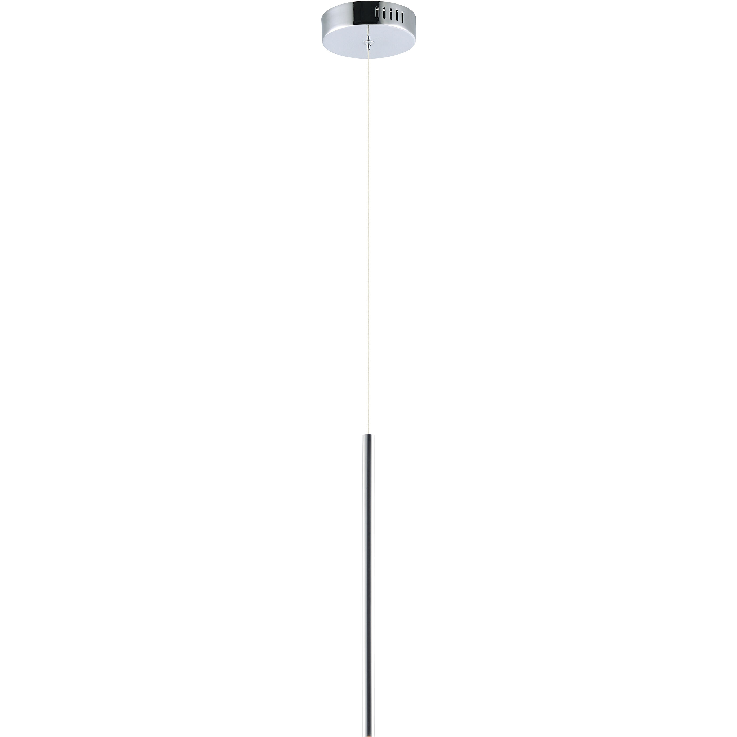 Flute LED 1 inch Polished Chrome Mini Pendant Ceiling Light