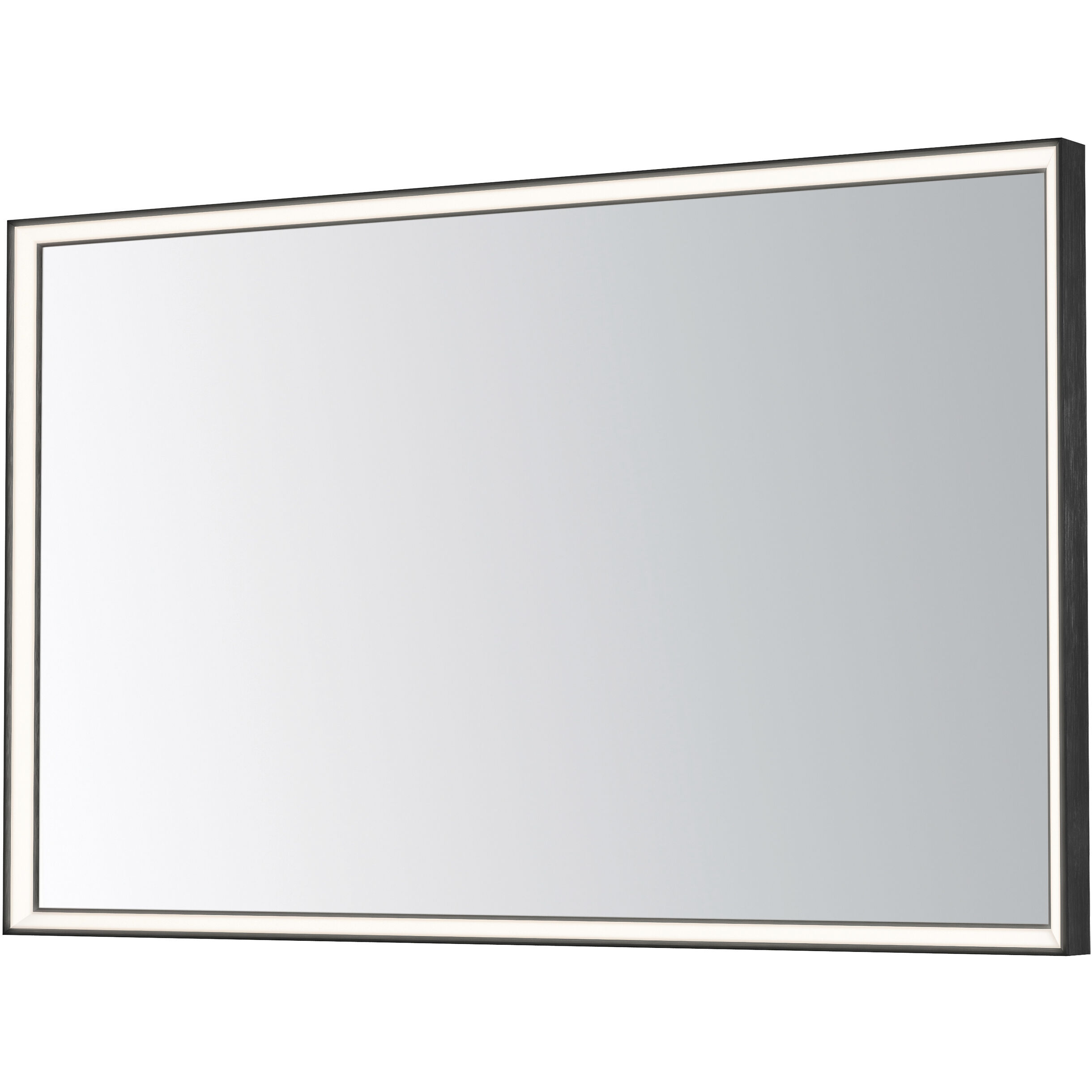 Bevel 48 X 30 inch Brushed Black LED Mirror