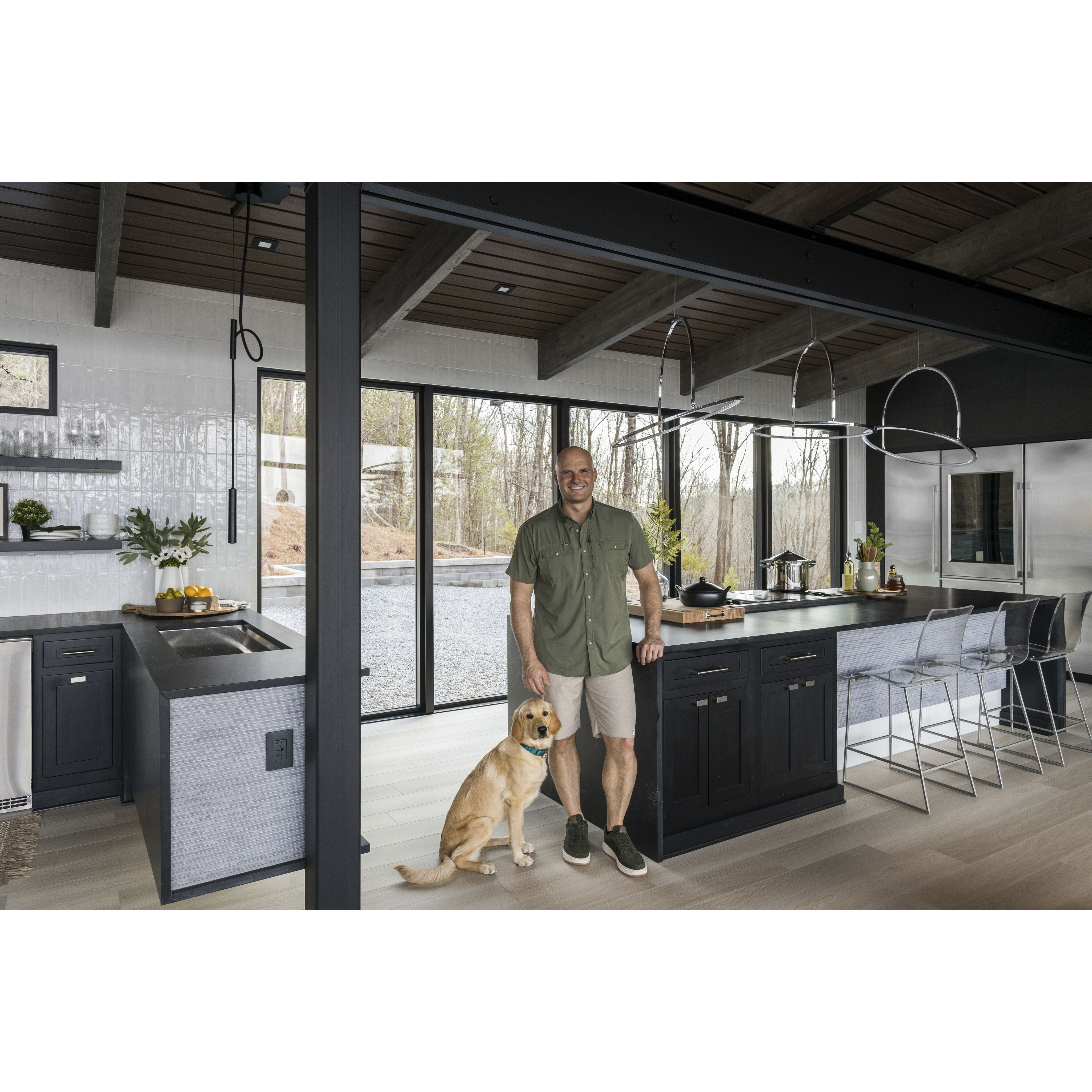 Halo-Old LED 40 inch Polished Chrome Single Pendant Ceiling Light